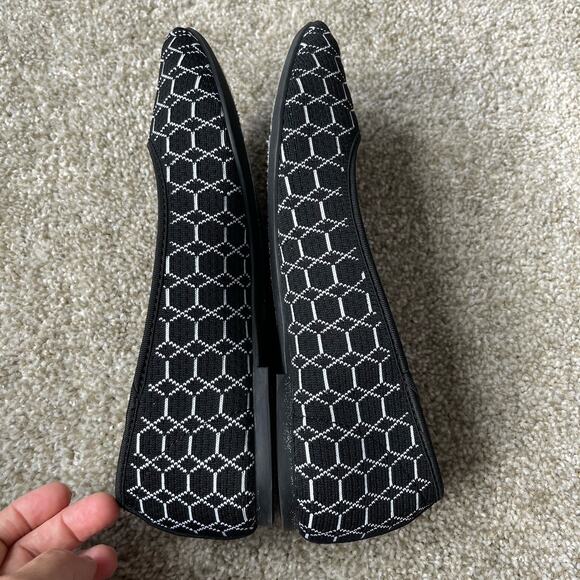 Skechers Ballet Flats Women 8.5 Shoes Slip On Stretch Knit Memory Foam Loafers - Picture 8 of 11